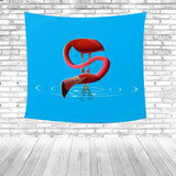 Red Flamingo Beach Towel Colorful