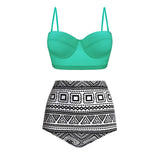 High Waist  Striped Bikinis  Swimwear Suits Beach Wear
