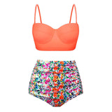 High Waist  Striped Bikinis  Swimwear Suits Beach Wear