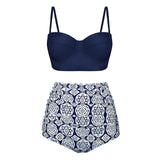 High Waist  Striped Bikinis  Swimwear Suits Beach Wear