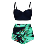 High Waist  Striped Bikinis  Swimwear Suits Beach Wear