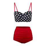 High Waist  Striped Bikinis  Swimwear Suits Beach Wear
