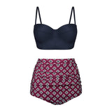 High Waist  Striped Bikinis  Swimwear Suits Beach Wear
