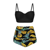 High Waist  Striped Bikinis  Swimwear Suits Beach Wear