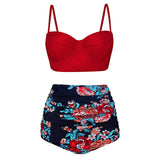 High Waist  Striped Bikinis  Swimwear Suits Beach Wear