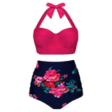 High Waist  Striped Bikinis  Swimwear Suits Beach Wear