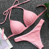 Red Swimsuit Bikini Set