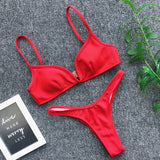 Push up Bikini 2019 Swimwear Women Black White Swimsuit  Bikinis Set  for