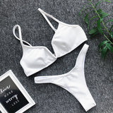 Push up Bikini 2019 Swimwear Women Black White Swimsuit  Bikinis Set  for