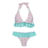 2019 Flower print swimwear bikinis top two-piece suits
