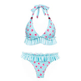 2019 Flower print swimwear bikinis top two-piece suits