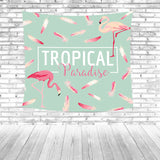 Red Flamingo Beach Towel Colorful