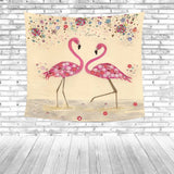 Red Flamingo Beach Towel Colorful