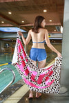 Pink beach towel
