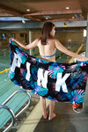Pink beach towel