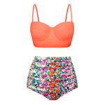 High Waist  Striped Bikinis  Swimwear Suits Beach Wear