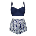 High Waist  Striped Bikinis  Swimwear Suits Beach Wear