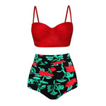 High Waist  Striped Bikinis  Swimwear Suits Beach Wear