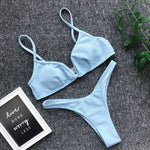 Push up Bikini 2019 Swimwear Women Black White Swimsuit  Bikinis Set  for