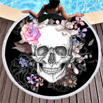 Sugar Skull PrintedBeach Towel Round