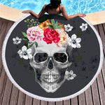 Sugar Skull PrintedBeach Towel Round